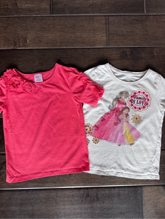 Little Miss & Disney Jumping Bean Other - 💜3/$15 Toddler Girls 4T Shirt Bundle Coral Ruffle Disney Elena Avalor
